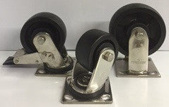 Stainless Steel Frame w/ Reinforced Thermoplastic (RT) Black Wheel