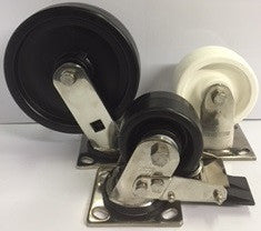 Stainless Steel Frame w/ Polyolefin Wheel (Black or White)(Heavy Duty)