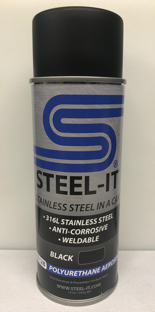 14oz Aerosol STEEL IT BLACK Polyurethane Resin Coating